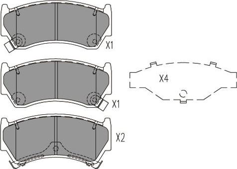 Kavo Parts KBP-6605 - Тормозные колодки, дисковые, комплект autospares.lv