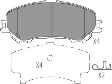 Kavo Parts KBP-6614 - Тормозные колодки, дисковые, комплект autospares.lv