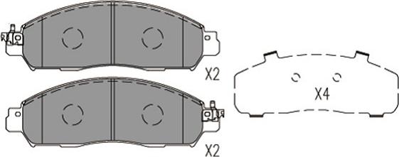 Kavo Parts KBP-6625 - Тормозные колодки, дисковые, комплект autospares.lv