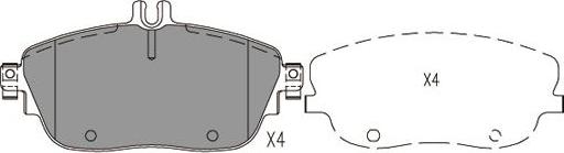 Kavo Parts KBP-6620 - Тормозные колодки, дисковые, комплект autospares.lv