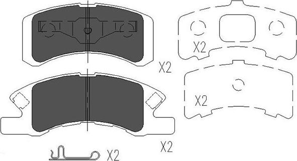 Kavo Parts KBP-1511 - Тормозные колодки, дисковые, комплект autospares.lv