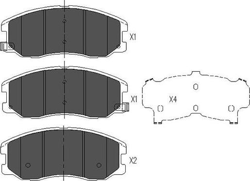 Kavo Parts KBP-1009 - Тормозные колодки, дисковые, комплект autospares.lv