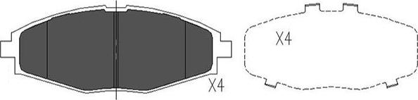 Kavo Parts KBP-1002 - Тормозные колодки, дисковые, комплект autospares.lv