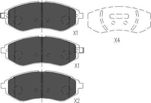 Kavo Parts KBP-1019 - Тормозные колодки, дисковые, комплект autospares.lv