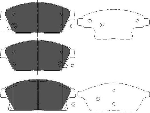 Kavo Parts KBP-1014 - Тормозные колодки, дисковые, комплект autospares.lv