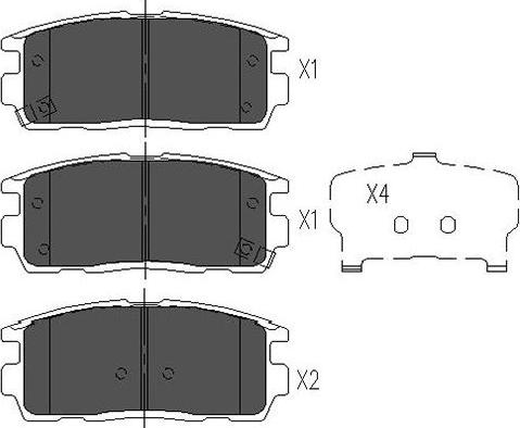 Kavo Parts KBP-1010 - Тормозные колодки, дисковые, комплект autospares.lv