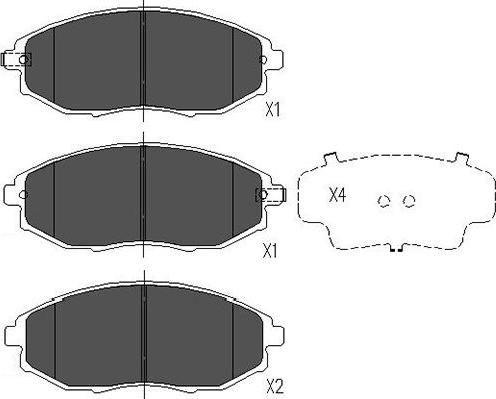 Kavo Parts KBP-1011 - Тормозные колодки, дисковые, комплект autospares.lv