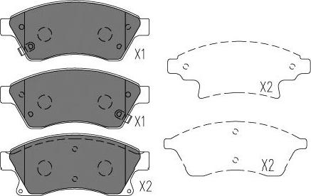 Kavo Parts KBP-1018 - Тормозные колодки, дисковые, комплект autospares.lv