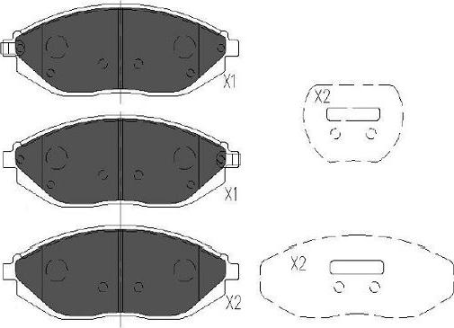 Kavo Parts KBP-1017 - Тормозные колодки, дисковые, комплект autospares.lv