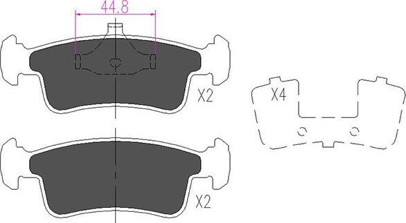 Kavo Parts KBP-8514 - Тормозные колодки, дисковые, комплект autospares.lv