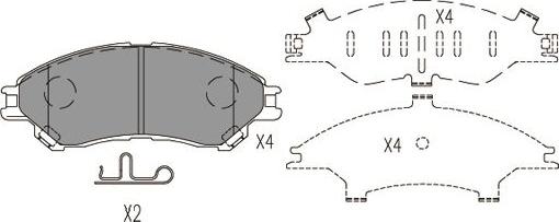 Kavo Parts KBP-8533 - Тормозные колодки, дисковые, комплект autospares.lv