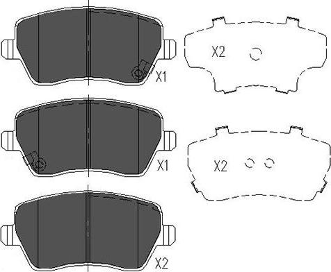 Kavo Parts KBP-8522 - Тормозные колодки, дисковые, комплект autospares.lv