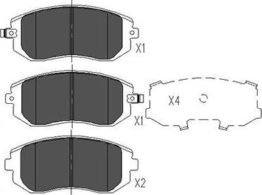 Kavo Parts KBP-8004 - Тормозные колодки, дисковые, комплект autospares.lv