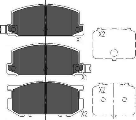 Kavo Parts KBP-8006 - Тормозные колодки, дисковые, комплект autospares.lv