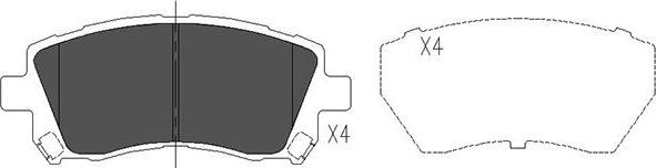 Kavo Parts KBP-8001 - Тормозные колодки, дисковые, комплект autospares.lv