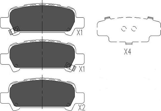 Kavo Parts KBP-8002 - Тормозные колодки, дисковые, комплект autospares.lv