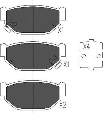 Kavo Parts KBP-8007 - Тормозные колодки, дисковые, комплект autospares.lv