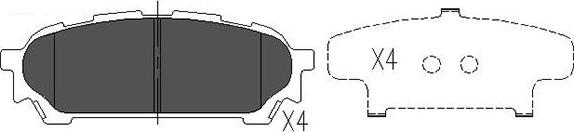 Kavo Parts KBP-8019 - Тормозные колодки, дисковые, комплект autospares.lv