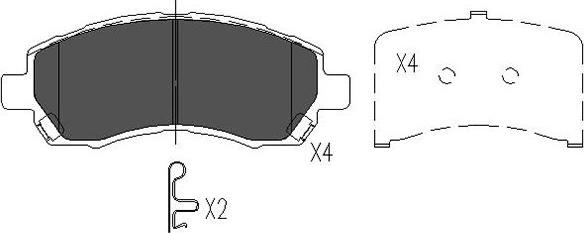 Kavo Parts KBP-8015 - Тормозные колодки, дисковые, комплект autospares.lv