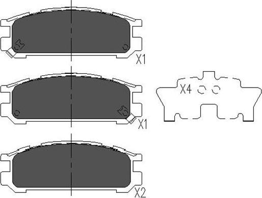 Kavo Parts KBP-8016 - Тормозные колодки, дисковые, комплект autospares.lv