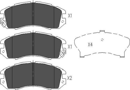 Kavo Parts KBP-8010 - Тормозные колодки, дисковые, комплект autospares.lv