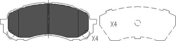 Kavo Parts KBP-8018 - Тормозные колодки, дисковые, комплект autospares.lv