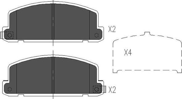 Kavo Parts KBP-3506 - Тормозные колодки, дисковые, комплект autospares.lv