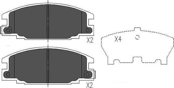 Kavo Parts KBP-3503 - Тормозные колодки, дисковые, комплект autospares.lv