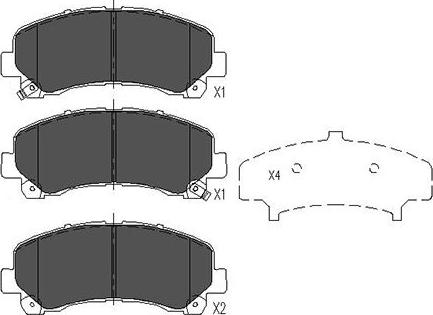 Kavo Parts KBP-3515 - Тормозные колодки, дисковые, комплект autospares.lv