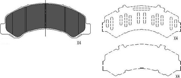 Kavo Parts KBP-3511 - Тормозные колодки, дисковые, комплект autospares.lv