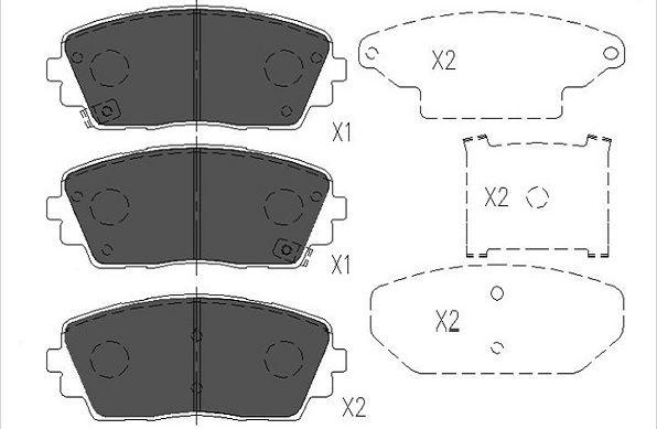 Kavo Parts KBP-3040 - Тормозные колодки, дисковые, комплект autospares.lv