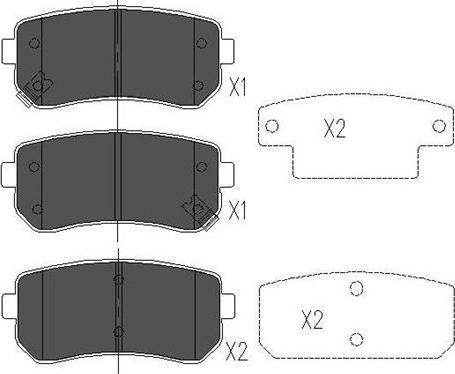 Kavo Parts KBP-3041 - Тормозные колодки, дисковые, комплект autospares.lv