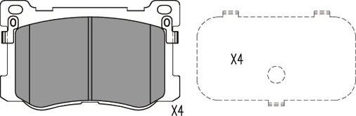 Kavo Parts KBP-3048 - Тормозные колодки, дисковые, комплект autospares.lv