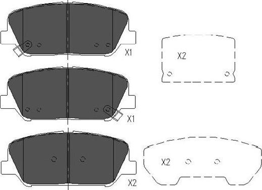 Kavo Parts KBP-3042 - Тормозные колодки, дисковые, комплект autospares.lv