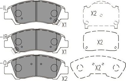 Kavo Parts KBP-3047 - Тормозные колодки, дисковые, комплект autospares.lv