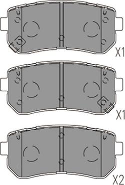 Kavo Parts KBP-3059 - Тормозные колодки, дисковые, комплект autospares.lv