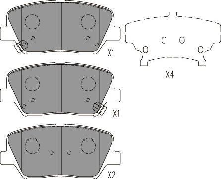 Kavo Parts KBP-3050 - Тормозные колодки, дисковые, комплект autospares.lv