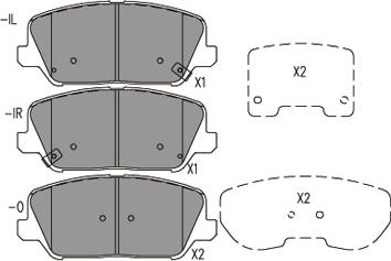 Kavo Parts KBP-3060 - Тормозные колодки, дисковые, комплект autospares.lv