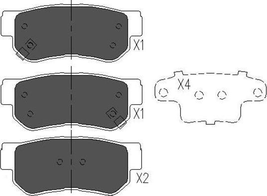 Kavo Parts KBP-3005 - Тормозные колодки, дисковые, комплект autospares.lv