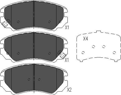 Kavo Parts KBP-3008 - Тормозные колодки, дисковые, комплект autospares.lv