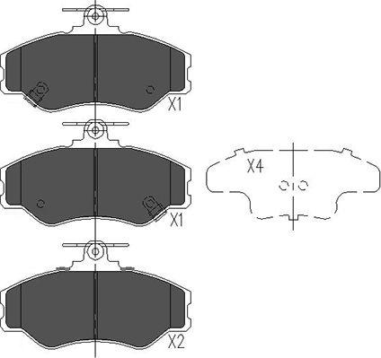 Kavo Parts KBP-3002 - Тормозные колодки, дисковые, комплект autospares.lv