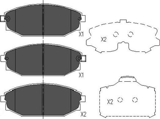 Kavo Parts KBP-3014 - Тормозные колодки, дисковые, комплект autospares.lv