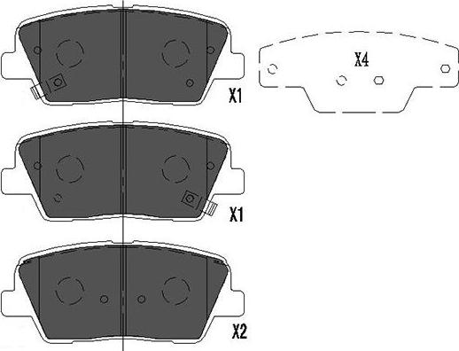 Kavo Parts KBP-3034 - Тормозные колодки, дисковые, комплект autospares.lv