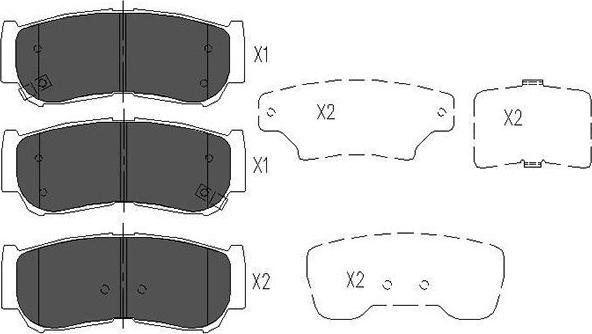 Kavo Parts KBP-3024 - Тормозные колодки, дисковые, комплект autospares.lv