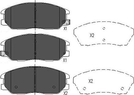 Kavo Parts KBP-3021 - Тормозные колодки, дисковые, комплект autospares.lv