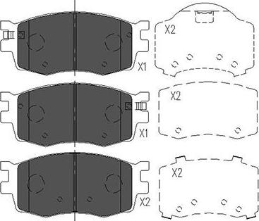 Kavo Parts KBP-3022 - Тормозные колодки, дисковые, комплект autospares.lv