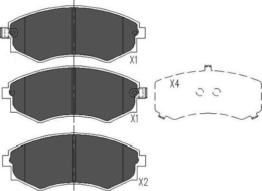 Kavo Parts KBP-3027 - Тормозные колодки, дисковые, комплект autospares.lv