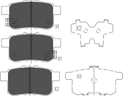 Kavo Parts KBP-2044 - Тормозные колодки, дисковые, комплект autospares.lv