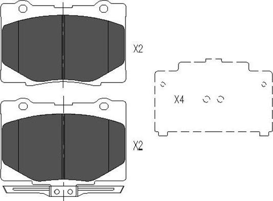 Kavo Parts KBP-2048 - Тормозные колодки, дисковые, комплект autospares.lv