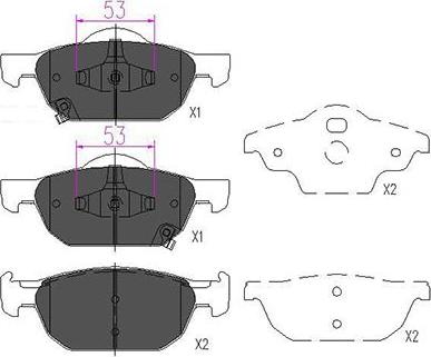 Kavo Parts KBP-2043 - Тормозные колодки, дисковые, комплект autospares.lv